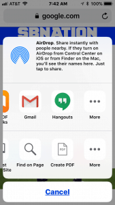 Create PDFs from screenshot.