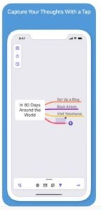 MindNode brainstorming on a smartphone screen