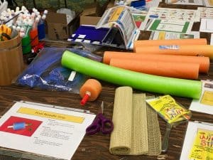 Image of low tech materials for making adapted art.