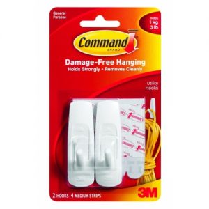 image of adhesive wall hooks