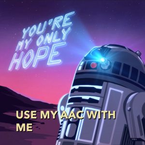 Image of poster from Clips app with caption