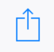 Image of Apple Send icon (box with upwards arrow).