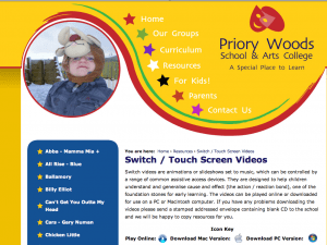 Image of Priory Woods website