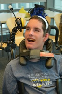 Image of ACES participant with birthday tiara.
