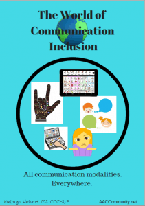Image of a poster advocating for all communication modalities