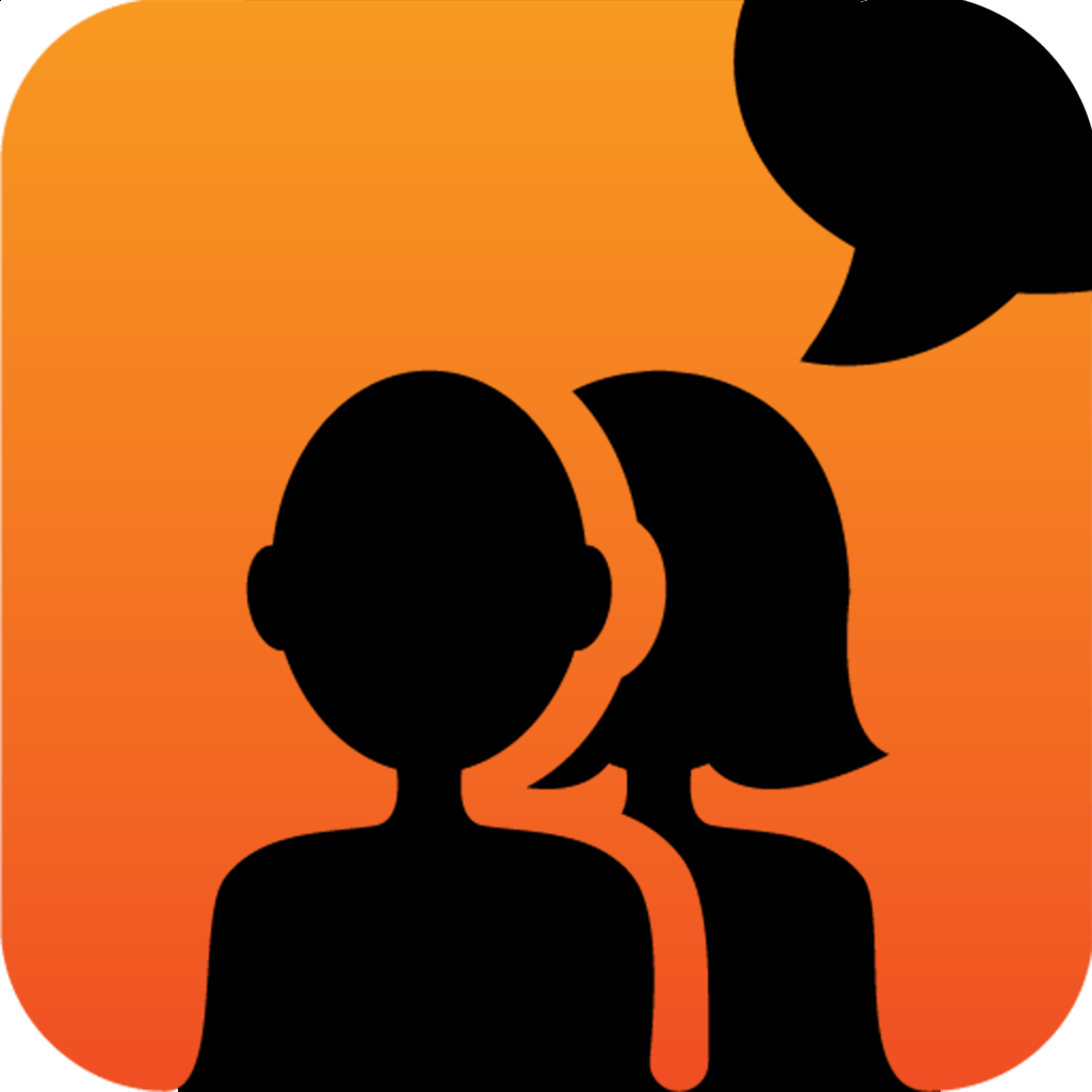 two people on an orange background - Avaz icon