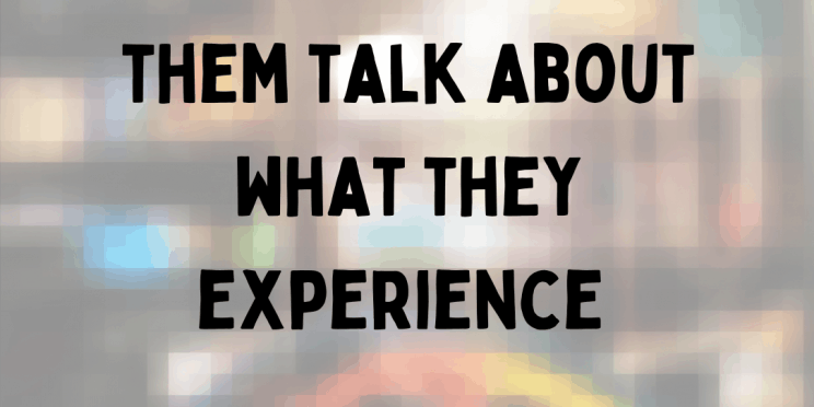 The words WE might not know what they see, but we can help them talk about what they experience: CVI and AAC, on a pixelated background.
